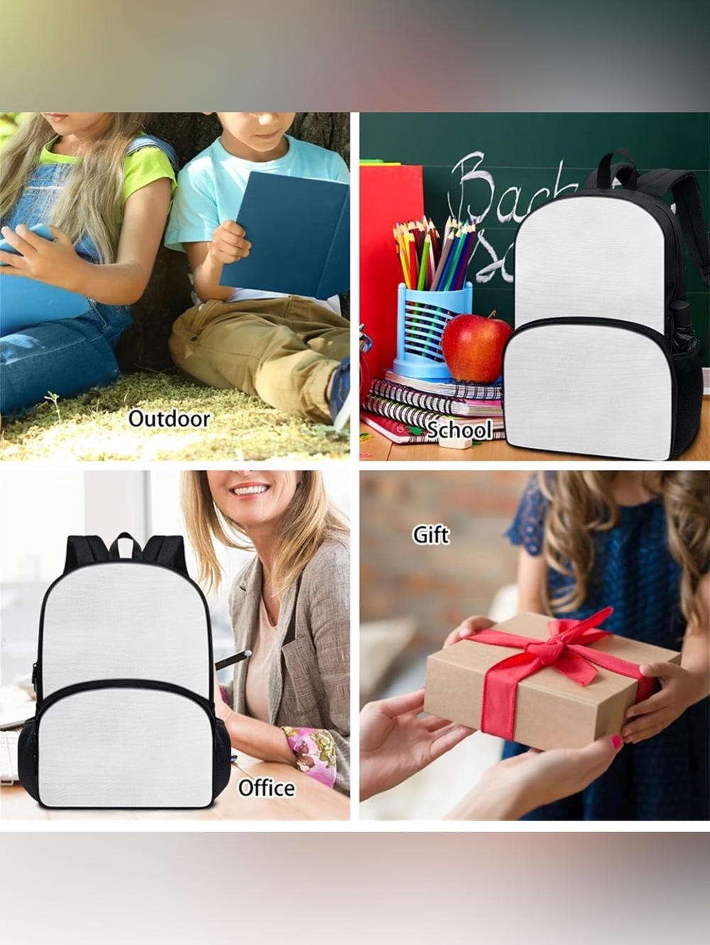 Sunset Horses Print Backpack/Bookbag with Lunch Box, Pencil Case, & Water Bottle - Picture 4 of 12
